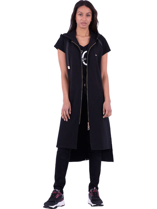 Women's Sweatshirt Cardigan Black