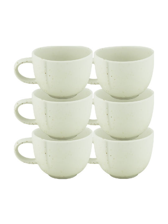 Raki Hazel Set Cesti Maro Din Porțelan Alb 350ml 6 Bucăți