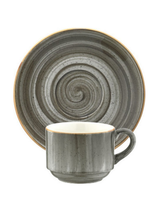 Bonna Space Ceașcă de Cafea din Porțelan Gri 80ml