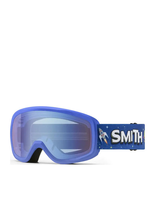 Smith Μάσκα Σκι & Snowboard Ενηλίκων Μπλε με Φακό Καθρέπτη σε Μπλε Χρώμα