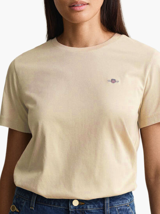 Gant Γυναικείο T-shirt Μπεζ