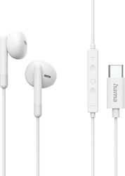 HAMA 01387578 Căști Handsfree In-ear cu Mufă USB-C Alb