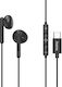 HAMA 01387577 In-ear Handsfree Ακουστικά με Βύσμα USB-C Μαύρο