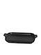 Raki Black Ceramic Serving Platter Black 31.5x14.8cm