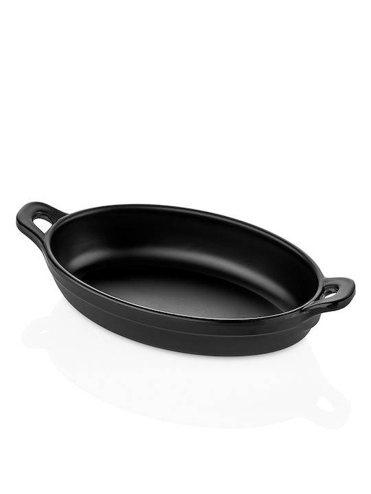 Raki Raki Servierplatte Oval Melamin Schwarze 15x8cm
