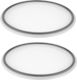 Set 2 Silicone Lids 17cm Crock Jar White Grey