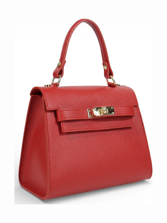 Passaggio Leather Leather Women's Tote Handbag Red