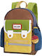 zoy zoii School Backpack For Kindergarten Green With Water Bottle Holder