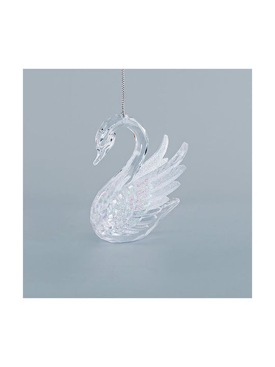 Estheti Κυκνος Ακρυλικος Ασπρο Glitter 7x10,2cm 6 Τεμάχια 600-44644