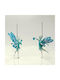 Estheti Fairy Acrylic 2 Designs Blue Glitter 8.8x15.2cm 6 Pieces