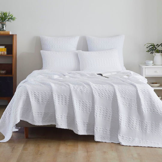Kotonia Home Cuvertură Super King Alb 220x240cm