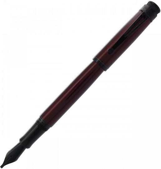 Retro 51 Fountain Pen Medium Black Steel with Black Ink
