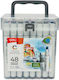 Deli Drawing Markers 1mm Thin Double-Tipped Set 48 Colours