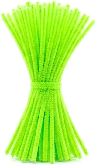 Craft Pipe Wires Light Green 30cm Set 100 Pieces Lime Green Chenille Stems