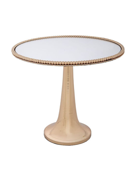 Iliadis Decorative Tray Metallic Round with Mirror 30x30x26.5cm