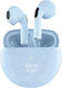 Blue Star TX3 Earbud Bluetooth Handsfree Ακουστικά με Θήκη Φόρτισης Μπλε