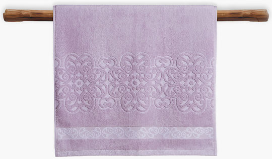 Nef-Nef Homeware Hand Towel Zaphira 30x50cm Mauve Weight 550gsm
