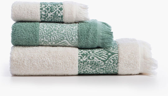 Nef-Nef Homeware Set De Prosoape De Baie 3 Buc Jetrix Ecru Greutate 500gr/m² Nef-Nef Homeware Set De Prosoape De Baie 3 Buc Jetrix Ecru Greutate 500gr/m²