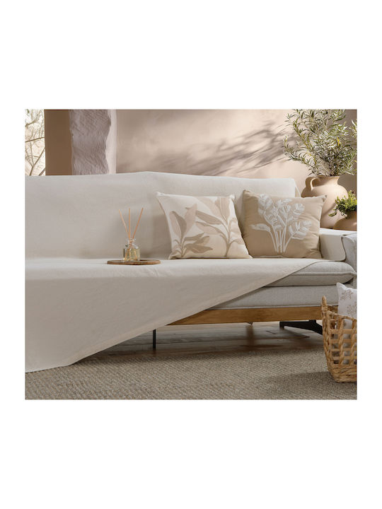 Nef-Nef Homeware Betty Sofa Throw 180x250cm Ecru