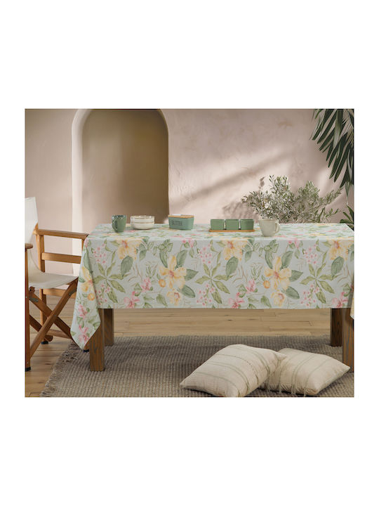 Nef-Nef Homeware Cotton Tablecloth Opalyn Green 140x240cm