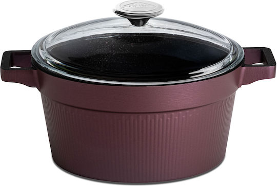 Gusseiserner Topf Granit Antihaft Dunkelviolett 22cm