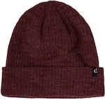 Emerson Beanie Unisex Knitted Beanie in Burgund...