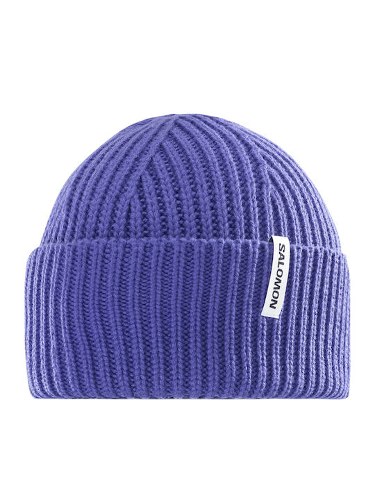 Beanie Unisex Knitted Beanie in Purple Colour