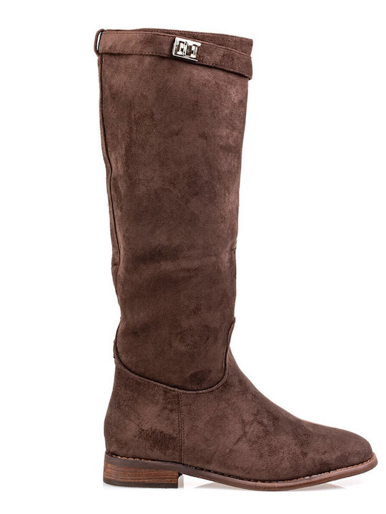 Suede Women's Boots Brown