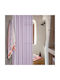 Nef-Nef Homeware Vertia Shower Curtain With Grommets 180x200cm Mauve