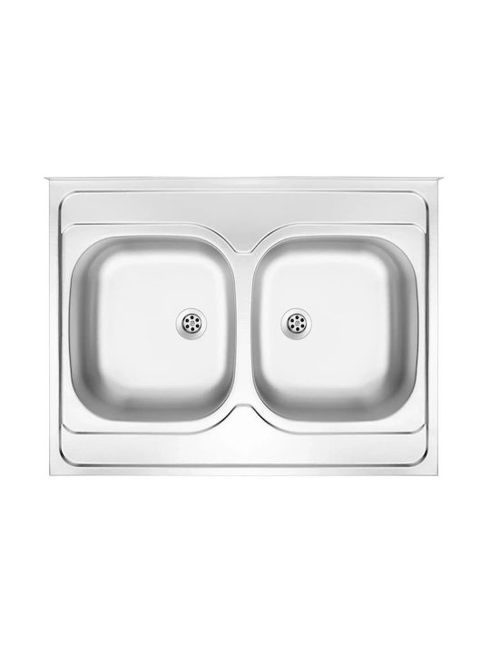 Deante Chiuvetă Bucătărie Drop-In Inox cu Robinet M60xL80cm Gri