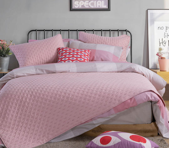 Nef-Nef Homeware Adelle Υπέρδιπλο Ροζ 230x240cm