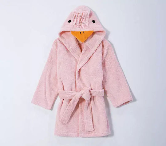 Nef-Nef Homeware Детски Халат Spring Happiness Розов с Качулка