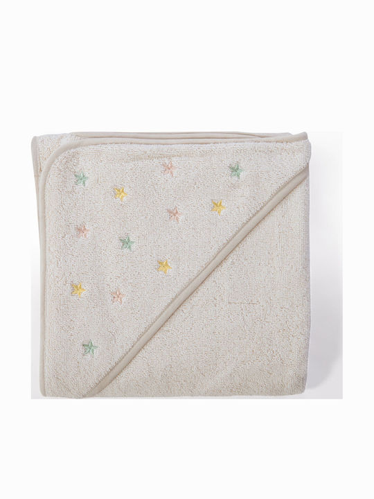 Nef-Nef Homeware Βρεφική Κάπα-Μπουρνούζι με Κουκούλα 75x75εκ.