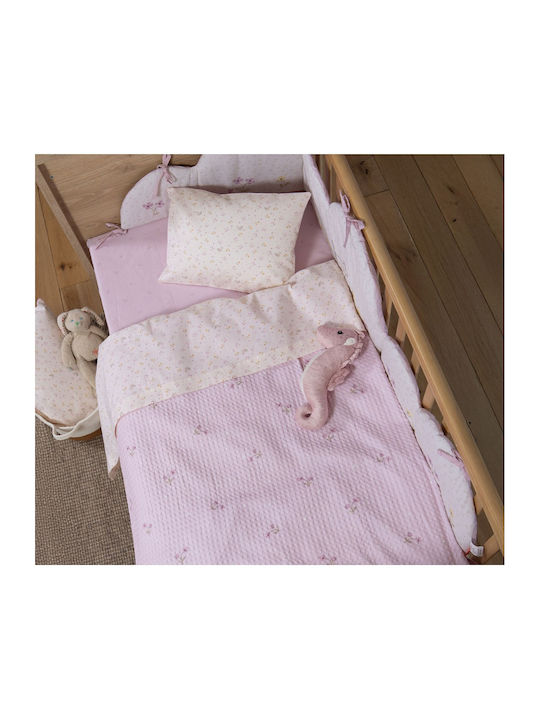 Nef-Nef Homeware Babydecke Kinderbett Cute & Sweet Waffel Flieder 110x150cm