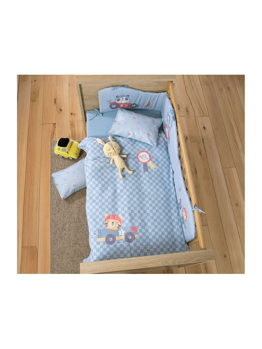 Nef-Nef Homeware Nursery Swaddling Blanket Super Boy Waffle Blue 80x110cm