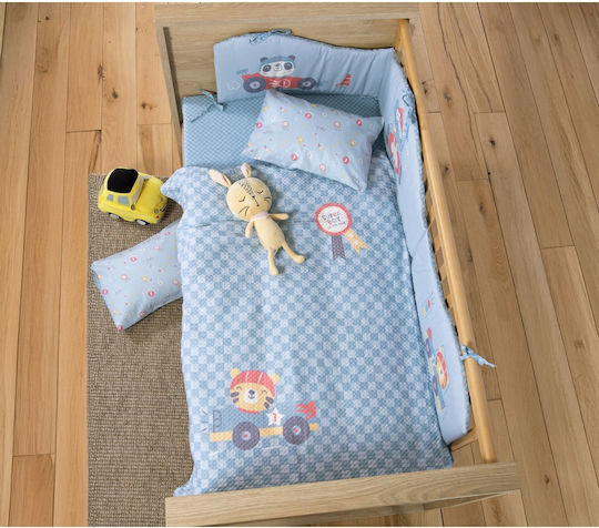 Nef-Nef Homeware Κουβέρτα Αγκαλιάς & Λίκνου Super Boy Πικέ Μπλε 80x110εκ.