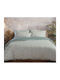 Nef-Nef Homeware Σετ Παπλωματοθήκη Βαμβακοσατέν 240x230cm Υπέρδιπλη με 2 Μαξιλαροθήκες Calming Πράσινη