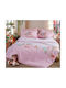 Nef-Nef Homeware Σετ Σεντόνια Μονά Βαμβακερά Welcome To India Lilac 170x260cm 3τμχ