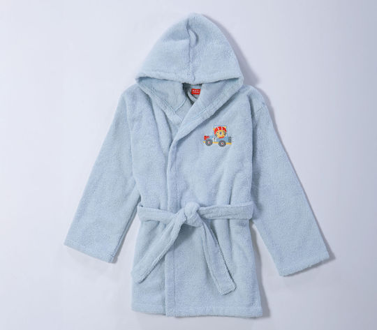 Nef-Nef Homeware Kids Bathrobe Super Boy Light Blue Hooded