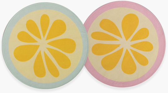 Nef-Nef Homeware Lemonade Σουπλά Στρογγυλό Κίτρινο 38cm