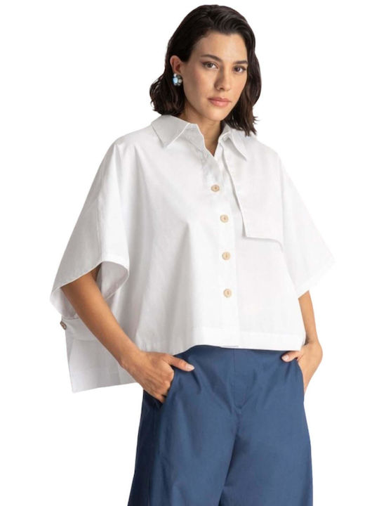Moutaki Short Sleeve Women's Shirt White