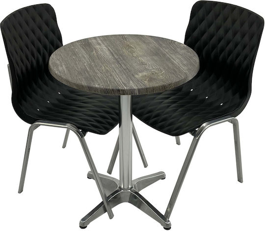 Dining Room Set for Small Outdoor Spaces Old 3 Pieces Black