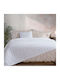 Nef-Nef Homeware Charisma Pique Double Blanket 230x250cm White