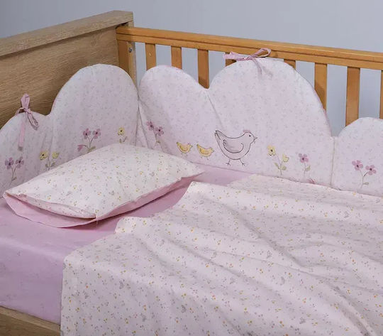 Nef-Nef Homeware Cute & Sweet Bordură Clasică Pentru Șinele De Protecție Ale Pătuțului Ecru 40cm