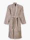 Nef-Nef Homeware Fresh Bathrobe with Collar Taupe 420gr/m²