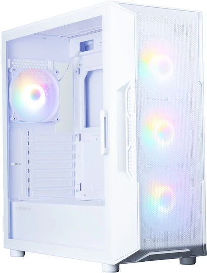 I3 Neo V2 RGB Gaming Midi Tower Κουτί Υπολογιστή με Πλαϊνό Παράθυρο Λευκό