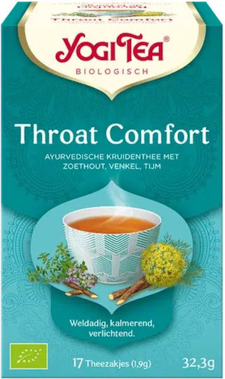 Yogi Tea Throat Comfort Βότανα Βιολογικό Προϊόν 17 Φακελάκια