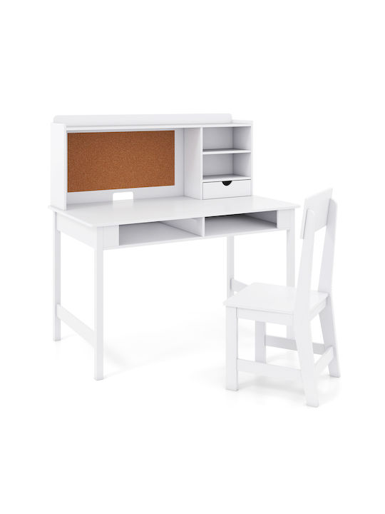 Kids Desk Made of White Melamine 110x60x110cm