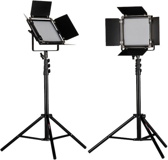 Zwei Quadralite Thea 300 Rgb Pro Dauerlicht Panels Ständer 2800-8000k