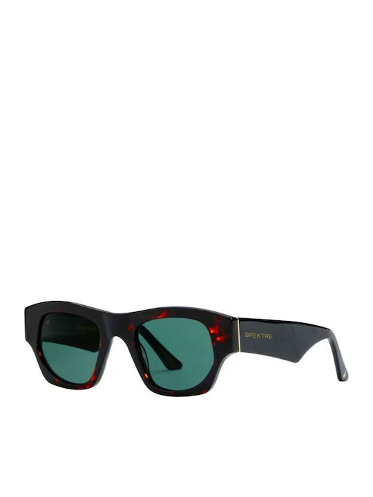 Spektre Unisex Γυαλιά Ηλίου με Καφέ Ταρταρούγα Κοκκάλινο Σκελετό και Πράσινο Φακό BLM02AFT